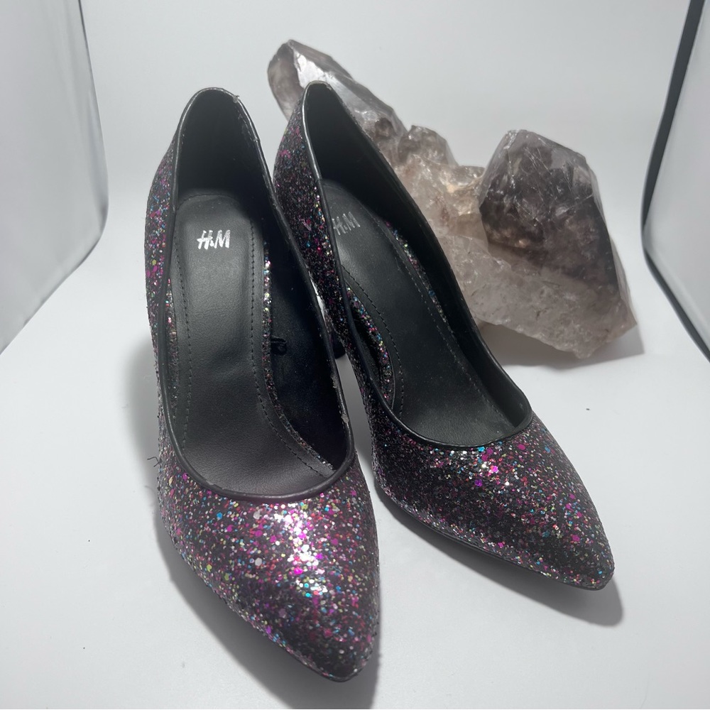 H&M glitter heels sz. 7